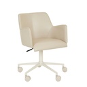 Lennox Office Chair - Sandstone PU - Matt Bone
