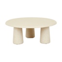 Livorno Porcini Round Coffee Table - Sand Fleck