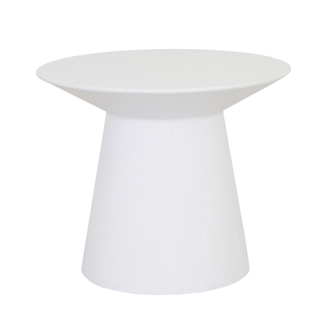 [LIVORNO-ROUND-SIDE-TABLE-WHITE-SPECKLE-LT-LIV-RND] Livorno Round Side Table - White Speckle