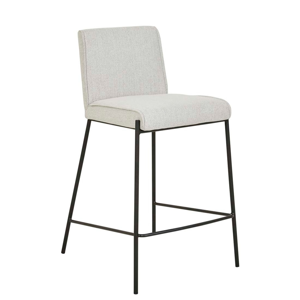 Lola Barstool - Ash Weave - Black Metal
