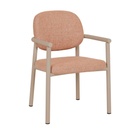 Lori Metal Frame Dining Armchair - Peach - Matt Cashmere