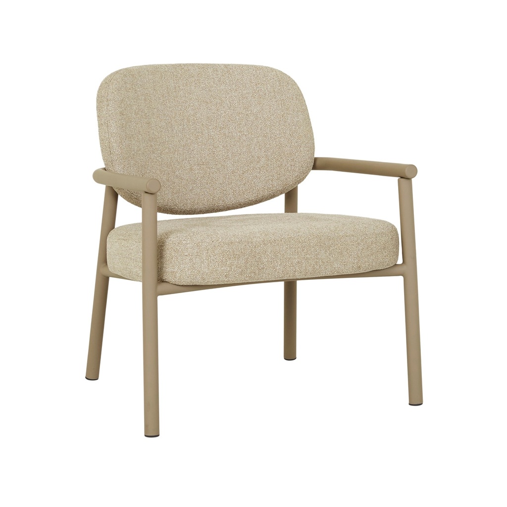 [LORI-METAL-OCCASIONAL-CHAIR-FAWN-SPECKLE-MATT-LATTE-CH-LORI-MET-OCC-MATT-LATTE] Lori Metal Occasional Chair - Fawn Speckle - Matt Latte