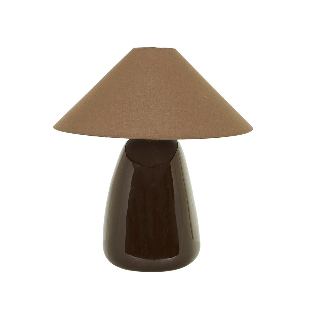 [LORNE-PEBBLE-TABLE-LAMP-COCO-SADDLE-LAMP-LORNE-PEB-TBL-SADDLE] Lorne Pebble Table Lamp - Coco - Saddle