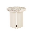 Leon Marble Side Table - Porcelain - Matt Ocean Marble