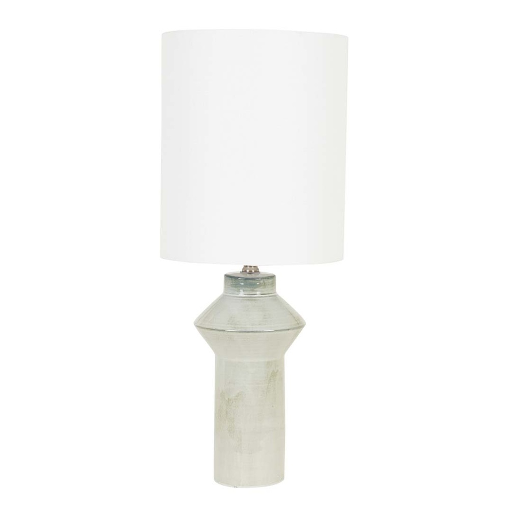 [LORNE-POST-TABLE-LAMP-LIGHT-GREY-IVORY-LAMP-LORNE-POST-TBL-IVORY] Lorne Post Table Lamp - Light Grey - Ivory