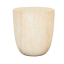 Lucia Sphere Side Table - Faux Natural Travene