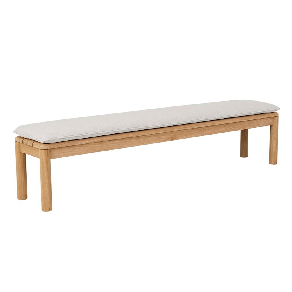 [LUCY-BENCH-SEAT-OYSTER-NATURAL-TEAK-BEN-LUCY-X-NATURAL-TEAK] Lucy Bench Seat - Oyster - Natural Teak