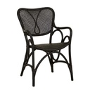 Luella Dining Armchair - Black Rattan