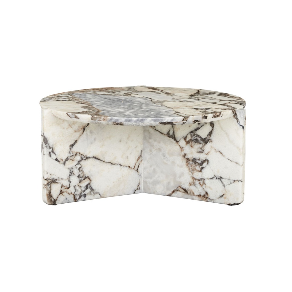 Venus Revolve Coffee Table - Satin Ocean Marble