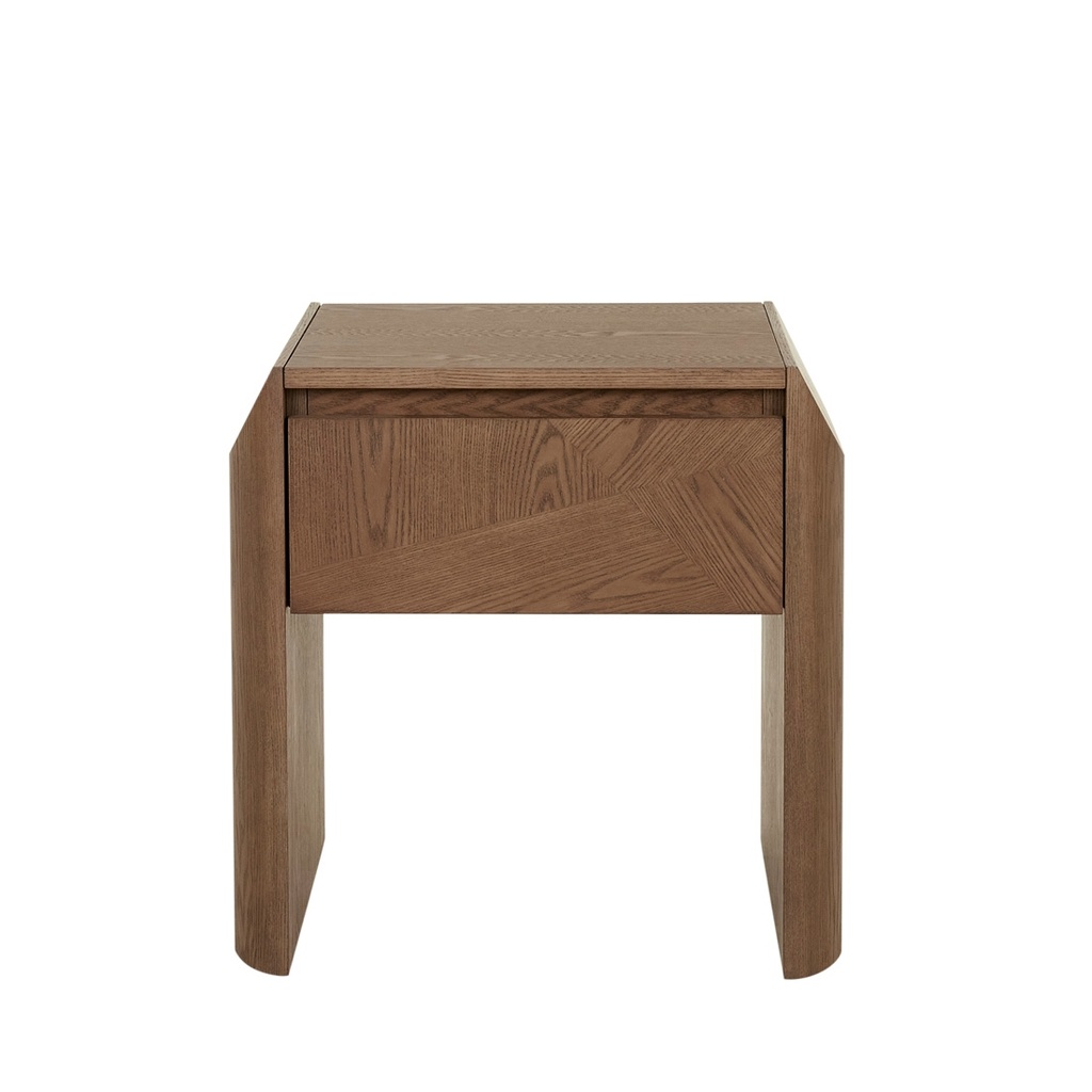 Luna Bedside - Smoked Ash Parquetry