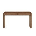 Luna Console - Smoked Ash Parquetry