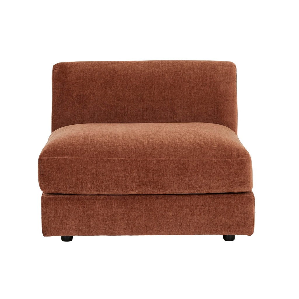 Madrid Curve 1 Seater Centre Sofa - Chestnut