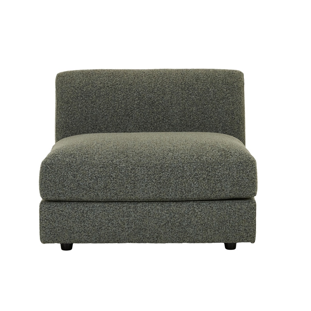 Madrid Curve 1 Seater Centre Sofa - Green Boucle
