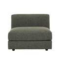 Madrid Curve 1 Seater Centre Sofa - Green Boucle
