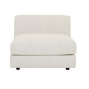Madrid Curve 1 Seater Centre Sofa - Grey Speckle Boucle
