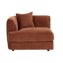 Madrid Curve 1 Seater Left Arm Sofa - Chestnut