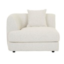 Madrid Curve 1 Seater Left Arm Sofa - Grey Speckle Boucle