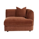 Madrid Curve 1 Seater Right Arm Sofa - Chestnut
