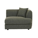 Madrid Curve 1 Seater Right Arm Sofa - Green Boucle