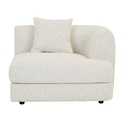 Madrid Curve 1 Seater Right Arm Sofa - Grey Speckle Boucle