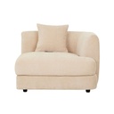 Madrid Curve 1 Seater Right Arm Sofa - Soft Wheat