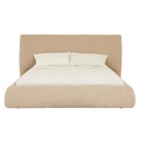 Madrid Curve Bed - Beige Chunky Boucle