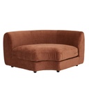 Madrid Curve Corner Sofa - Chestnut