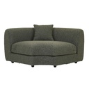 Madrid Curve Corner Sofa - Green Boucle