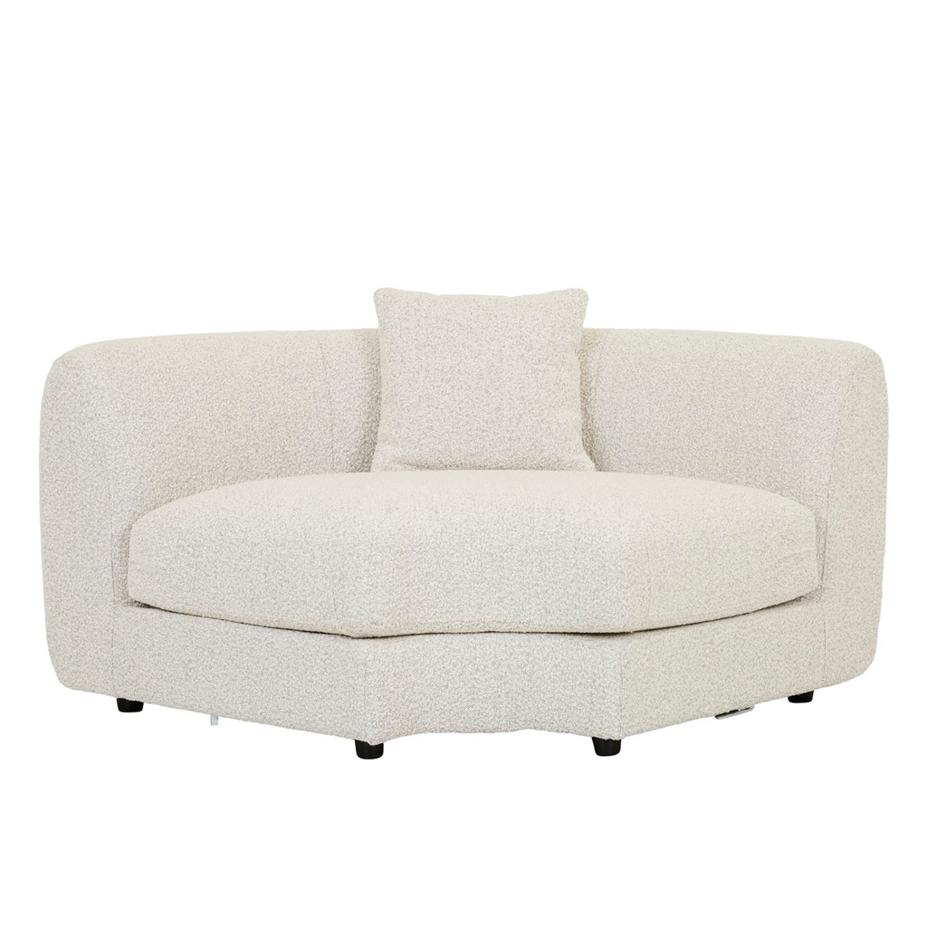 Madrid Curve Corner Sofa - Grey Speckle Boucle