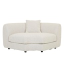 Madrid Curve Corner Sofa - Grey Speckle Boucle