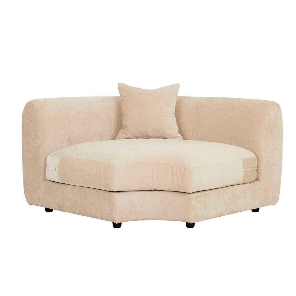 Madrid Curve Corner Sofa - Soft Wheat