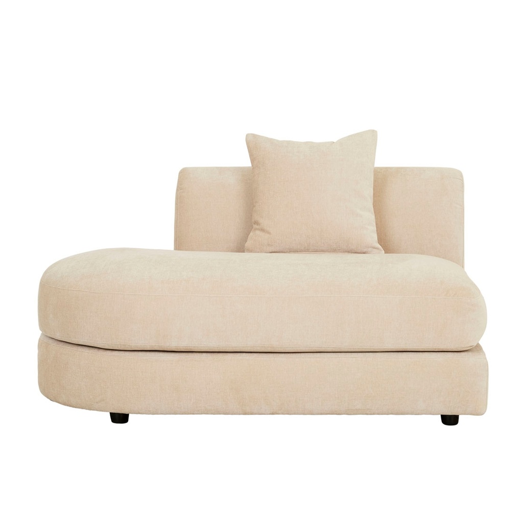 Madrid Curve Left Chaise Sofa - Soft Wheat