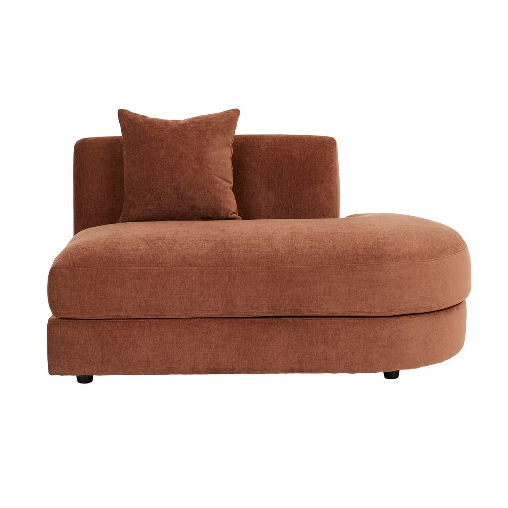 Madrid Curve Right Chaise Sofa - Chestnut