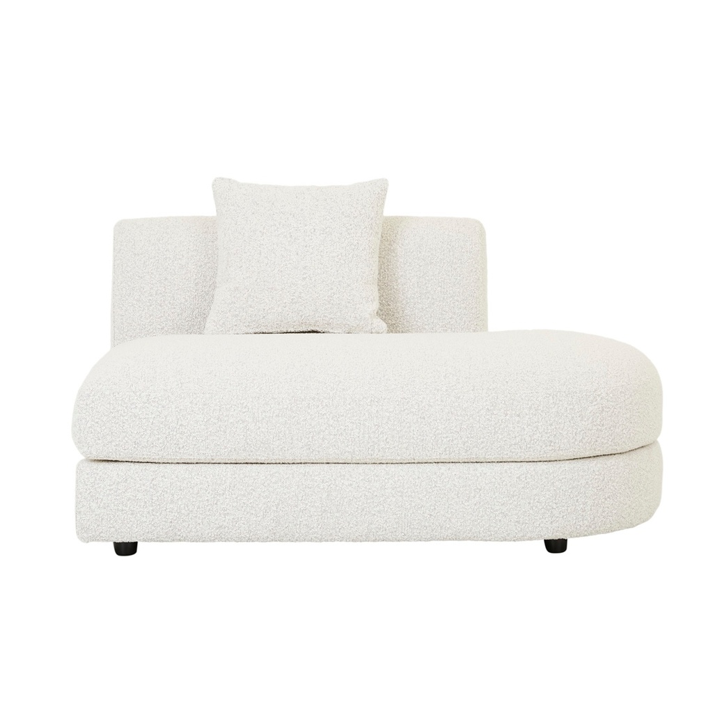 Madrid Curve Right Chaise Sofa - Grey Speckle Boucle