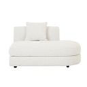 Madrid Curve Right Chaise Sofa - Grey Speckle Boucle