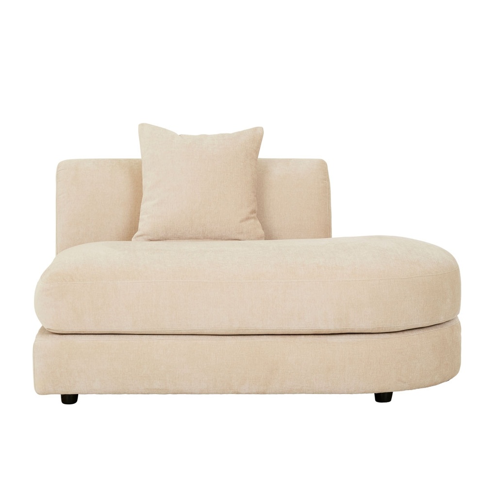 Madrid Curve Right Chaise Sofa - Soft Wheat