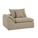 Madrid Fold 1 Seater Left Arm Sofa - Mercury Boucle