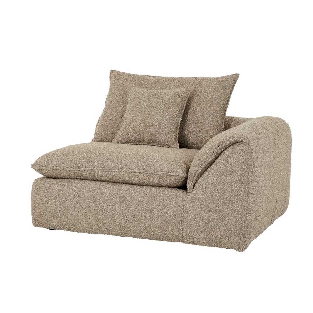 Madrid Fold 1 Seater Right Arm Sofa - Mercury Boucle