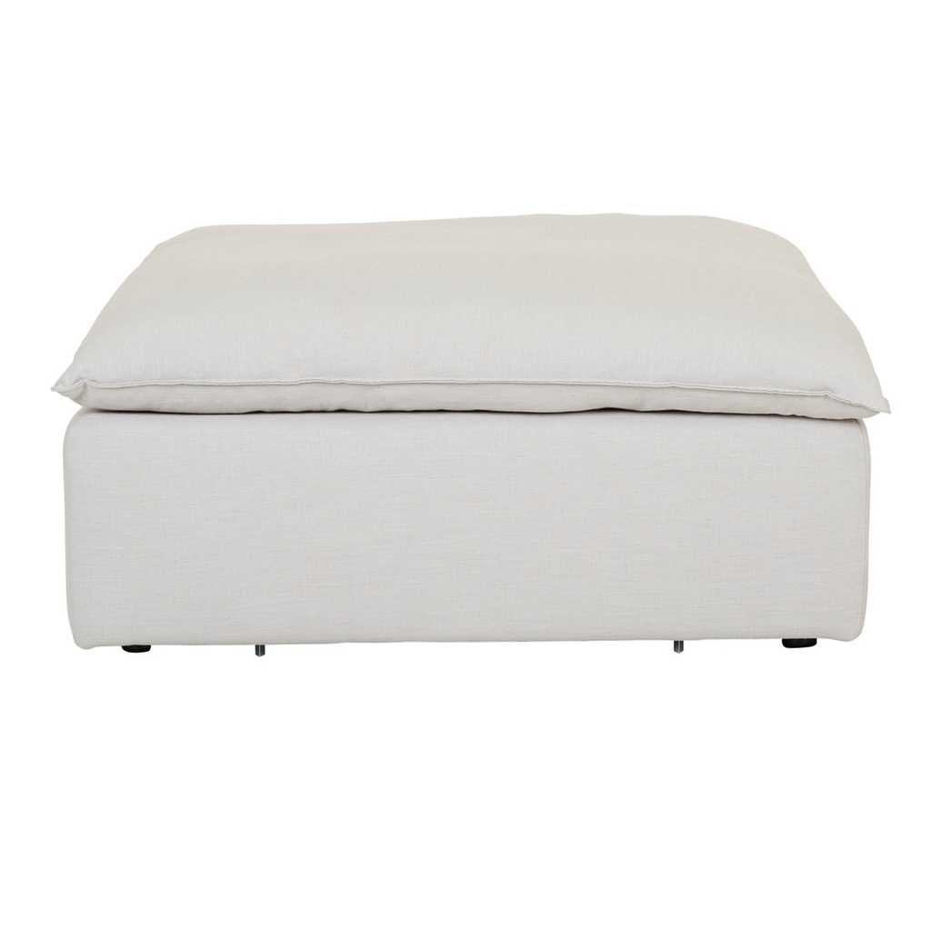 Madrid Retreat Ottoman - Cloud Linen Weave