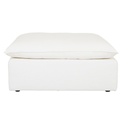 Madrid Retreat Ottoman - Dove Linen Weave