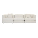 Madrid Curve 3-Seater Sofa - Grey Speckle Boucle