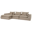 Madrid Fold 3-Seater Sofa with Left Chaise - Mercury Boucle