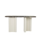 Magnus Console Table - Matt Storm Marble - Porcelain