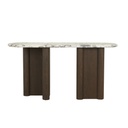Magnus Console Table - Matt Ocean Marble - Tobacco Ash