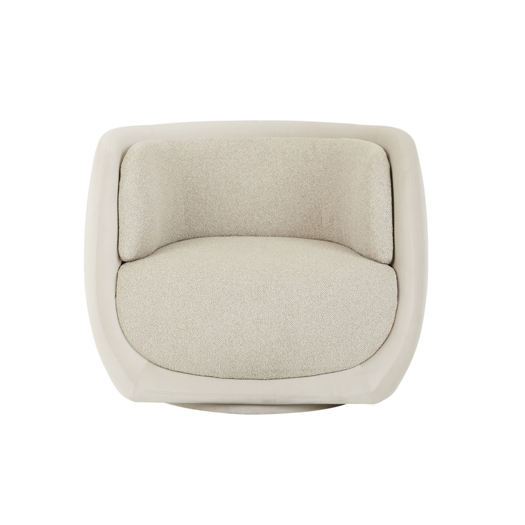 [MARA-OCCASIONAL-CHAIR-MALT-BOUCLE-SUGAR-VELVET-CH-MARA-OCC-SUGAR-VELVET] Mara Occasional Chair - Malt Boucle - Sugar Velvet
