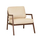 Tolv Nysse Occasional Chair - Limestone Leather - Smoked Oak