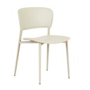 Matilda Dining Chair - Linen Grey - Grey Metal