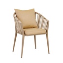 Maui Linear Dining Armchair - Mustard - Taupe