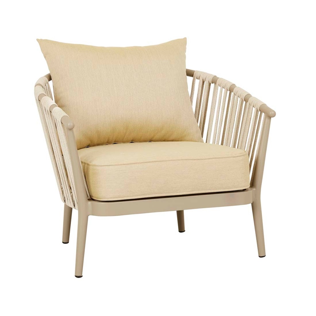 Maui Linear Sofa Chair - Mustard - Taupe