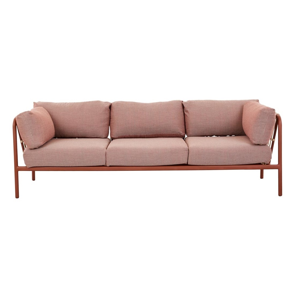 Mauritius Island 3 Seater Sofa - Brique - Ecru